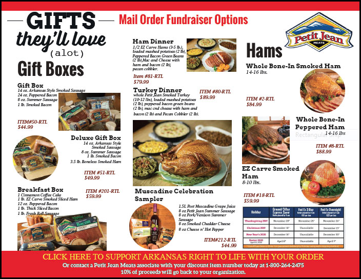 Arkansas Right To Life Petit Jean Meats Holiday Fundraiser